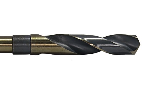 Drill America - KFDRSD9/16 9/16" Reduced Shank High Speed Steel Black & Gold KFD Drill Bit with 1/2" Shank, KFD Series