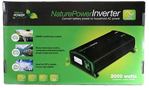 Nature Power 38320 Pure Sine Wave Inverter, 2000-watt
