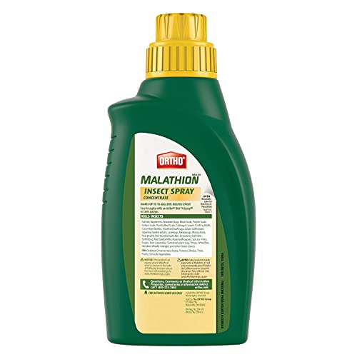 Ortho MAX Malathion Insect Spray Concentrate: Kill Aphids, Mosquitoes & More, Use Outside on Flowers, Vegetables & Plants, 32 oz.