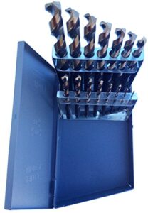 drill america - kfd15j-set 15 piece heavy duty high speed steel drill bit set with black and gold finish, kfd series