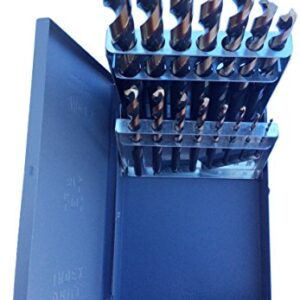 Drill America - KFD15J-SET 15 Piece Heavy Duty High Speed Steel Drill Bit Set with Black and Gold Finish, KFD Series