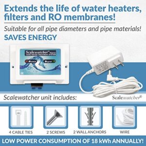Scalewatcher Nano Electronic Water Descaler, Water Softener Alternative, Chemical and Salt-Free Electric Limescale Preventer and Remover