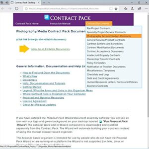Photography and Media Contract Pack - Legal Contract Software and Templates V19.0