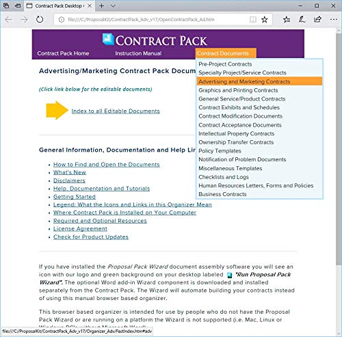 Advertising and Marketing Contract Pack - Legal Contract Software and Templates V19.0