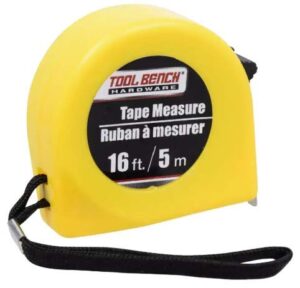 tool bench hardware tape measure - 16 feet