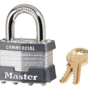 6 Pack Master Lock 1KA-2006 1-3/4" Wide Keyed Alike Commercial Grade Laminated Padlock with 15/16" Shackle Height - Keyed to 2006 Key Code