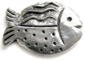 basic spirit fish / giggle pocket token (coin) * handcrafted pewter home lead-free cn-50