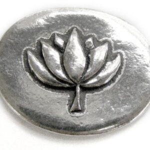 Basic Spirit Lotus / Namaste Pocket Token (Coin) * Handcrafted Pewter Home Lead-Free CN-57