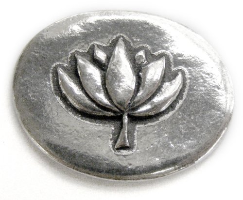 Basic Spirit Lotus / Namaste Pocket Token (Coin) * Handcrafted Pewter Home Lead-Free CN-57