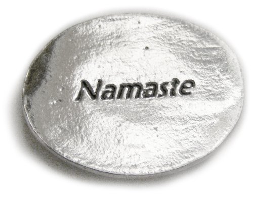 Basic Spirit Lotus / Namaste Pocket Token (Coin) * Handcrafted Pewter Home Lead-Free CN-57