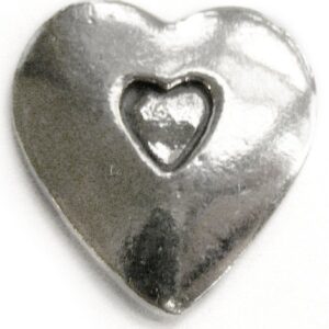 Basic Spirit Heart shape/Open your heart Pocket Token (Coin) Handcrafted Pewter Lead-Free CN-12