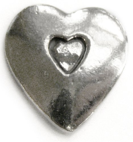 Basic Spirit Heart shape/Open your heart Pocket Token (Coin) Handcrafted Pewter Lead-Free CN-12