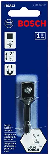 BOSCH ITSA12 1-Piece 1/2 In. Impact Tough Socket Adapter