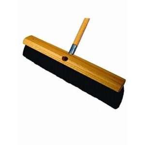 bon tool 84-787 floor broom - 3" horsehair bristles - 24" - 60" wd hdl , brown