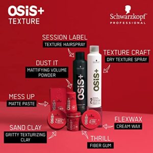 OSiS+ Dust It – Mattifying Volume Powder – long-lasting Hold, Strong Control and Separation – Matte Effect Texturizer Product for Wild Hair Styling and Volumizing, 0.35 oz