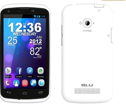 BLU Tank 4.5 W110i Unlocked GSM Phone with Dual SIM, Android 4.1 OS, Dual-Core Processor, 4.5" IPS LCD Touchscreen, 5MP Camera + Secondary VGA Camera, Video, GPS, Wi-Fi, Bluetooth, FM Radio, MP3MP4 Player, Google Apps and microSD Slot - White