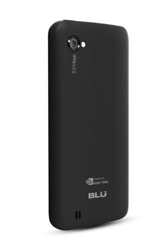 BLU Quattro 4.5 D440 Unlocked GSM Phone with Android 4.0 OS, Quad-Core Processor, 4.5" IPS LCD Touchscreen, 5MP Camera + Secondary VGA Camera, Video, GPS, Wi-Fi, Bluetooth, FM Radio, MP3/MP4 Player, Google Apps and microSD Slot - Black