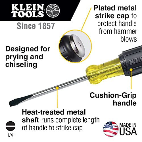 Klein Tools 602-4DD Demolition Driver with Keystone Tip and 4-Inch Shank, Made in USA