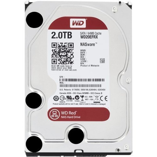 WD20EFRX Western Digital 2TB 7.2K RPM Intelllipower SATA 6GBps 64MB Buffer 3.5 Inches Internal Nas Hard Disk Drive. New Retail Factory Sealed Wit