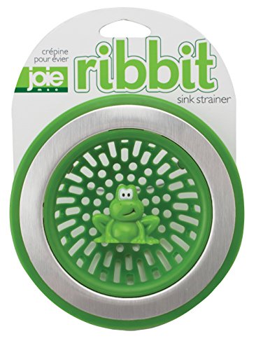 MSC International Joie Ribbit Kitchen Sink Strainer Basket, Frog, 4.5-inch, Green