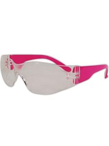 magid y10 gemstone myst colored temple protective eyewear with high viz pink with clear lens (one pair)