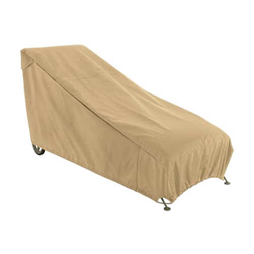 Classic Accessories Terrazzo Water-Resistant 66 Inch Patio Chaise Lounge Chair Cover, Patio Furniture Covers,Sand