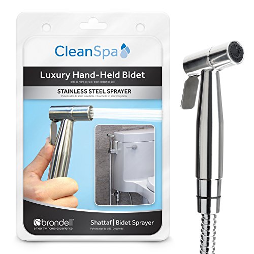 Brondell CSL-40 CleanSpa Luxury Hand Held Bidet Shattaf Sprayer, Silver