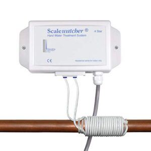 Scalewatcher 4 Original Electronic Descaler | USA Made & Patented Hard Water Softener/Conditioner Alternative | 700mA Chemical and Salt-Free Electric Limescale Preventer and Remover