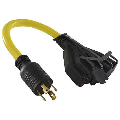 Conntek 20611-018 30A 125/250V Generator Distribution Cord (1.5 Feet)