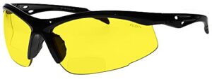 bifocal safety glasses sb-9000 with yellow lenses, +2.50
