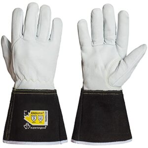 superior 370gfkll precision arc goatskin leather tig welding glove with kevlar lining, work, large (pack of 1 pair)