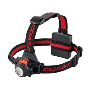 coast® hl27 360 lumen pure beam® led headlamp with twist focus™ and variable light control wheel