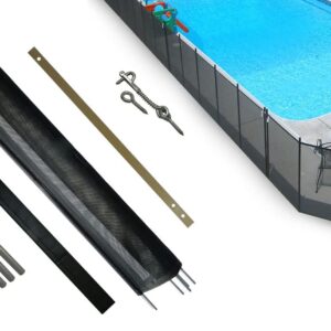 Pool Fence DIY by Life Saver Fencing Section Kit, 4 x 12-Feet, Black