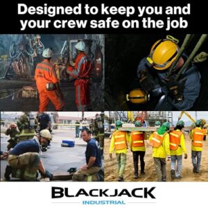 Blackjack Industrial Double Down Fire Helmet Clips for Headlamps and Goggles | Retention Strap System | Holds Headlamp and Eye Protection Straps | Heat Resistant (Pack of 4 Clips)