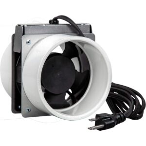tjernlund pvc4 radon mitigation fan model - exhaust fan with 6-ft. power cord, minimal power consumption, 4 in. pvc pipe. ventilation fans