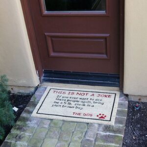 Rubber-Cal 10-106-026 Bring a 5 lbs. Steak Dog Door Mat, 18" x 30"