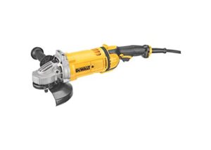 dewalt angle grinder, 7-inch, 4.7-amp, 8,500 rpm, with dust ejection system, corded (dwe4557),yellow