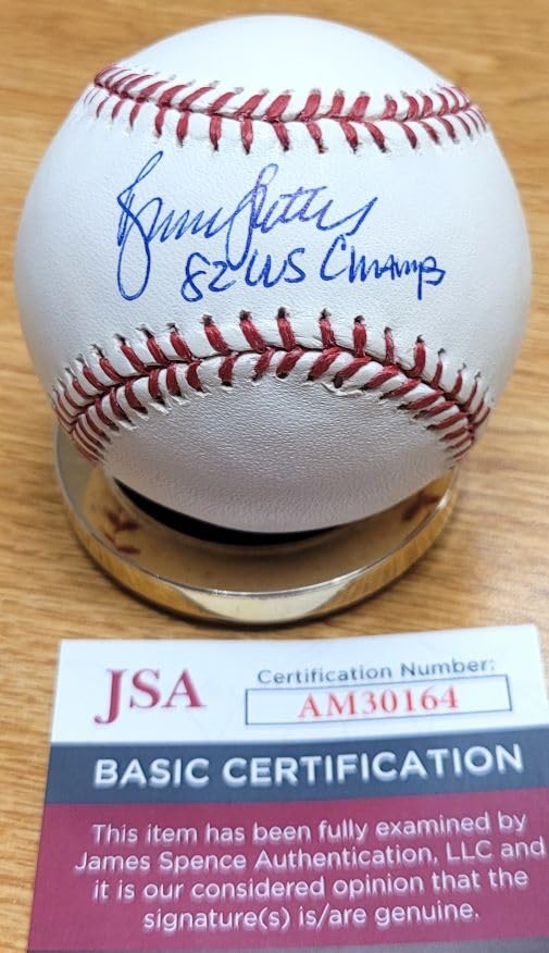 Bruce Sutter Autographed "82 WS Champs" Official Major League Baseball JSA