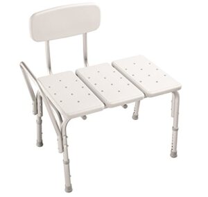 delta faucet df565 bathroom safety adjustable transfer bench in white