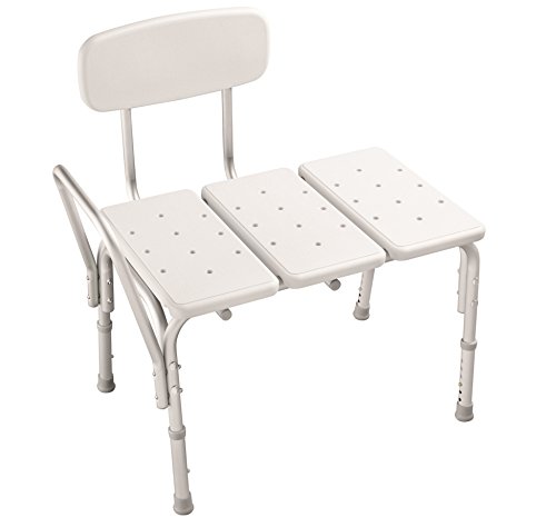 Delta Faucet DF565 Bathroom Safety Adjustable Transfer Bench in White