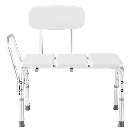 Delta Faucet DF565 Bathroom Safety Adjustable Transfer Bench in White