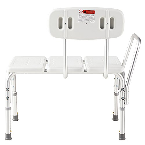 Delta Faucet DF565 Bathroom Safety Adjustable Transfer Bench in White