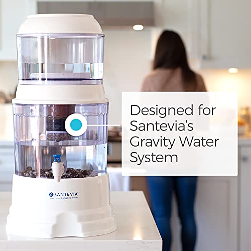 5-Stage Alkaline Replacement Filter for the Gravity Water System by Santevia | At Home Water Filter that Makes Water Alkaline and Adds Minerals | Filters Chlorine and Lead