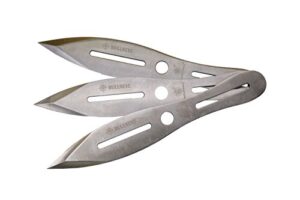 smith & wesson swtk10cp three 10in stainless steel throwing knives set with nylon belt sheath