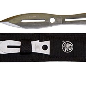 Smith & Wesson SWTK10CP Three 10in Stainless Steel Throwing Knives Set with Nylon Belt Sheath