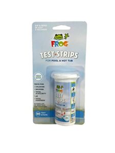frog test strips for pools and hot tubs, quick and easy pool and hot tub test strips, designed to use with frog water care products