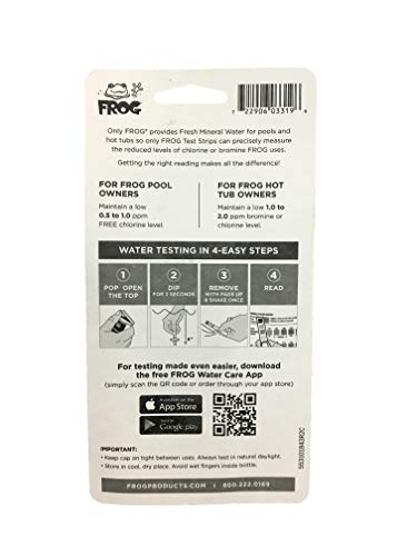 FROG Test Strips for Pools and Hot Tubs, Quick and Easy Pool and Hot Tub Test Strips, Designed to use with FROG Water Care Products