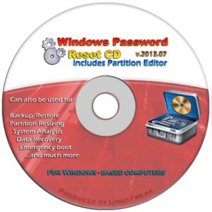 password reset and data recovery tools for use with windows