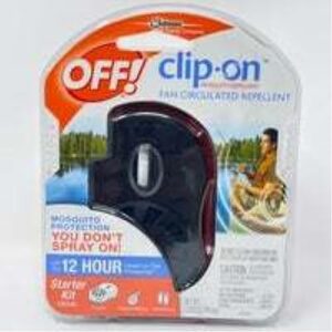 off! clip-on! mosquito protection fan circulated repellent, black