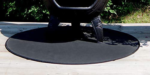 The Blue Rooster Round Flexible Fire Resistant Chiminea Hearth Pad, 36" - CPSC Certified - Fireplace Rug, Thick 6mm Pad Protects Floor, Deck, Patio, and Cushions Knees.